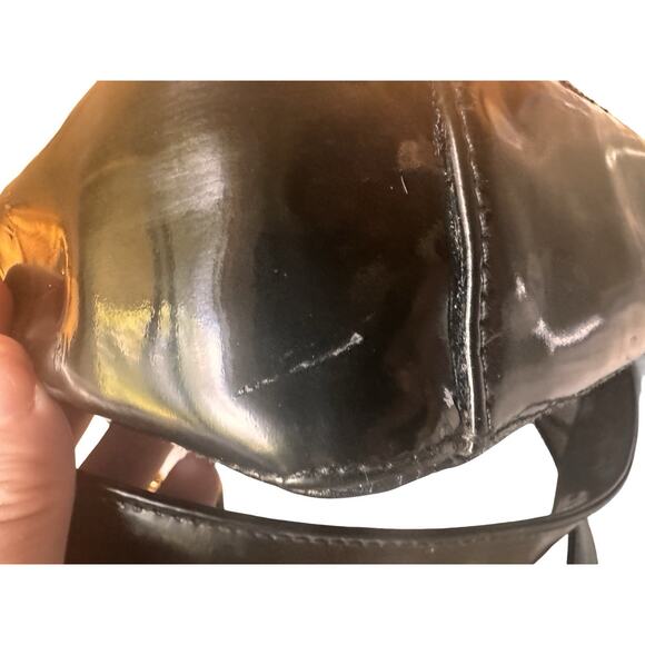 Authentic CHANEL Vintage Black Patent Leather Shoulder Bag 1980s Era - Picture 14 of 15